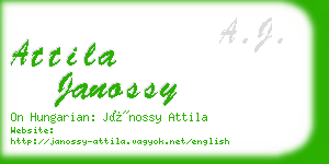 attila janossy business card